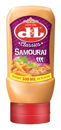D&L Classics Samurai Sauce - 12x 300ml - belgische Samourai Soße, leicht scharfe Würz-Sauce von Devos & Lemmens, zu Burger & Pommes, Enchiladas, Burritos, Tacos und Nachos, zu Chicken Wings von Hymor