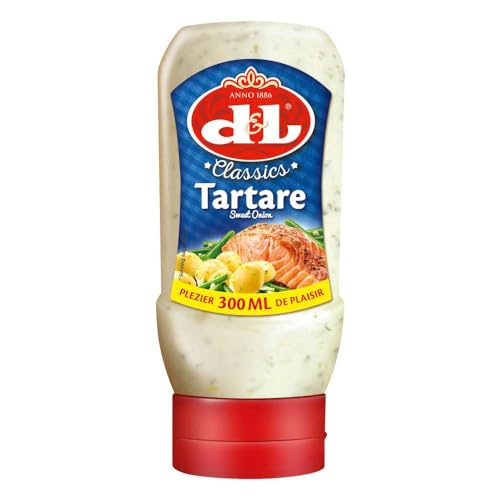 D&L Tartare Sauce Classics - 1x 300ml - belgische Grill-Sauce auf Mayonnaise-Basis, cremig-würzige Würz-Sauce von Devos & Lemmens, zu Burger & Pommes, Fleisch- und Fischgerichten von Hymor