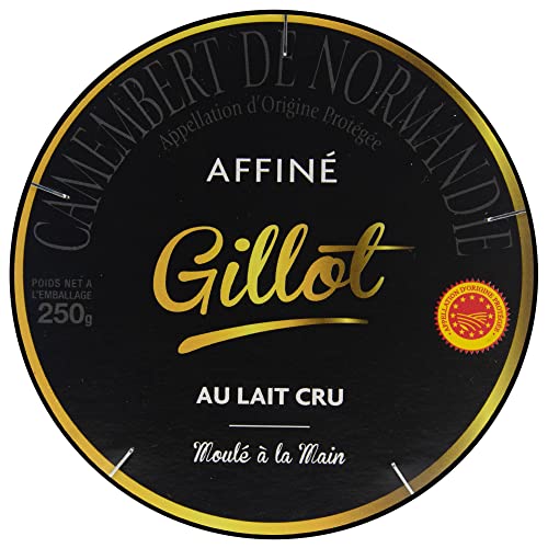 GILLOT GOURMET CAMEMBERT - 10x 250g - Weichkäse de Normandie AOP französischer Weich-Schimmel-Käse passt zu Plateau fromages u. Rot-Wein Datteln Feigen Pflaumen Walnüssen von Hymor