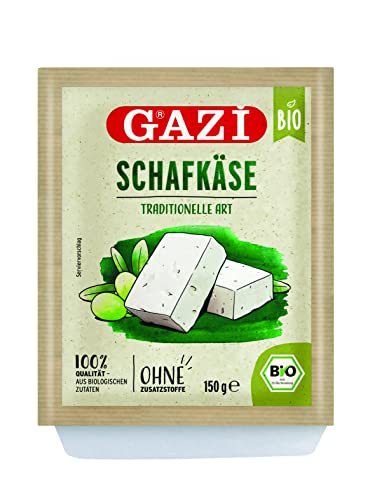 Gazi BIO Schafkäse traditionelle Art - 10x 150g - feiner Schafs-Käse aus 100% Schafmilch, in Salzlake gereift mit 50% Fett i.Tr., sorgfältig hergestellt in Griechenland, 100% BIO-Qualität Gazi BIO Schafkäse traditionelle Art - 10x 150g - feiner Schafs-Käse aus 100% Schafmilch, in Salzlake gereift mit 50% Fett i.Tr., sorgfältig hergestellt in Griechenland, 100% BIO-Qualität von Hymor