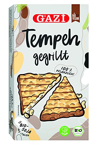 HYMOR BIO TEMPEH GEGRILLT - 12x 200g - vegane Fleisch-Alternative mit italienischem BIO-Soja traditionell in Italien hergestellt, von Gazi, pflanzliche Alternative lecker und bekömmlich von Hymor