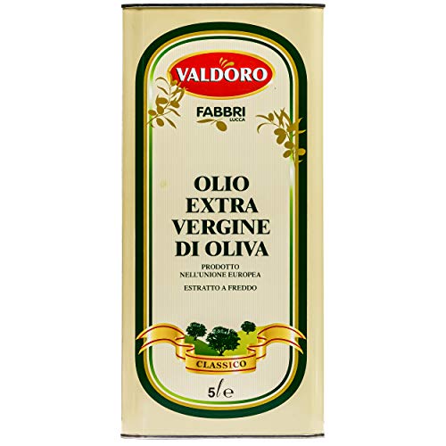 HYMOR CLASSICO ITALIENISCHES OLIVENÖL - 1x 5Liter Kanister - extra vergine kaltgepresstes Öl aus der Toskana von Fabbri Lucca, mild und fruchtig im Geschmack mit wenig Säure von Hymor