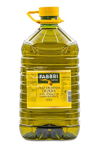 HYMOR ITALIENISCHES OLIVENÖL - 2x 5Liter Kanister - Tresteröl Bratöl Olio di Sansa aus der Toskana von Fabbri Lucca, bestens geeignet zum Braten, Grillen, Backen und Kochen, hoch erhitzbares Öl von Hymor