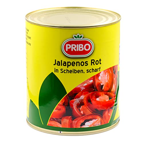 HYMOR JALAPENOS ROT - 1x 1,7kg - eingelegt in Dose & in Scheiben geschnitten, feurig scharfe Jalapeño-Paprika, von PRIBO, Jalapeno-Peperoni, zu Nachos, Enchiladas, Tacos, Burritos, Pizza HYMOR JALAPENOS ROT - 1x 1,7kg - eingelegt in Dose & in Scheiben geschnitten, feurig scharfe Jalapeño-Paprika, von PRIBO, Jalapeno-Peperoni, zu Nachos, Enchiladas, Tacos, Burritos, Pizza von Hymor