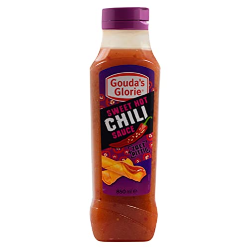 HYMOR SWEET HOT CHILI SAUCE - 1x 850ml - fruchtig süß und leicht scharfe Soße, von Gouda´s Glorie, für jegliche Fleisch- und Fischgerichte, zu Reis oder auch zum Salat, warm und kalt genießbar von Hymor