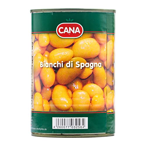 Hymor Bianchi di Spagna - 12x 400g Dose - natur, weiße Riesenbohnen, Butterbohnen, Italien, nährstoffreiche vegane Beilage mit viel Eisen, Ballaststoffen, Magnesium und Proteinen Hymor Bianchi di Spagna - 12x 400g Dose - natur, weiße Riesenbohnen, Butterbohnen, Italien, nährstoffreiche vegane Beilage mit viel Eisen, Ballaststoffen, Magnesium und Proteinen von Hymor