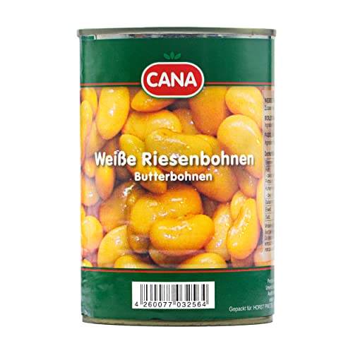 Hymor Bianchi di Spagna - 6x 400g Dose - natur, weiße Riesenbohnen, Butterbohnen, Italien, nährstoffreiche vegane Beilage mit viel Eisen, Ballaststoffen, Magnesium und Proteinen Hymor Bianchi di Spagna - 6x 400g Dose - natur, weiße Riesenbohnen, Butterbohnen, Italien, nährstoffreiche vegane Beilage mit viel Eisen, Ballaststoffen, Magnesium und Proteinen von Hymor