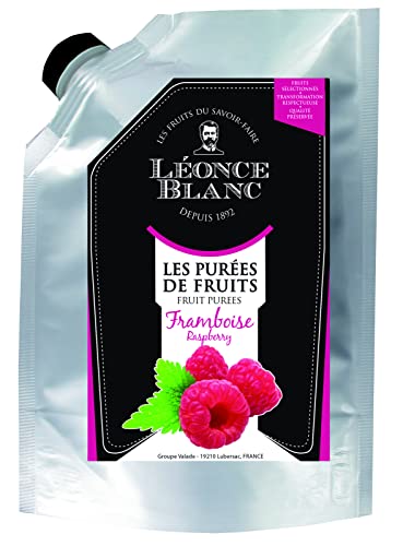 Leonce Blanc Himbeeren-Frucht-Püree - 1x 1kg - angenehm fruchtiges Himbeer-Püree, Beeren frei von Farb- und Konservierungsstoffen, zur Herstellung von Sorbet, Eis, Torte, Kuchen, Cupcakes von Hymor