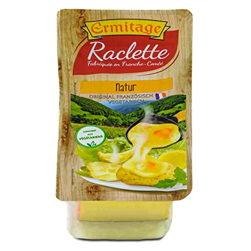 Hymor Raclette-Käse Natur - 12x 400g - in Scheiben geschnitten | französischer Schnitt-Käse von Ermitage | mindestens 8 Wochen gereift | klassisch zum Raclette | als Belag für Brote und Sandwiches von Hymor