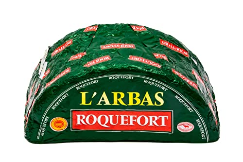 Hymor Roquefort-Käse Arbas AOP - 1x ca. 1,4KG - französischer Schafs-Käse, 3 Monate gereift, Edelpilzkäse, ideal als Pizzabelag, zu Wein oder in Soßen von Hymor
