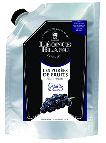 Leonce Blanc Schwarze-Johannisbeere-Frucht-Püree - 1x 1kg - süß-säuerliches Cassis-Püree, Schwarzes-Johannisbeeren-Püree, frei von Farb- und Konservierungsstoffen, für Cocktails, Müsli, Smoothies von Hymor