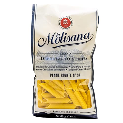 La Molisana Penne Rigate N°20 - 10x 500g - original italienische Penne Pasta, Nudeln aus Hartweizengrieß, mit geriffelter Oberfläche, Trafilata al bronzo von Hymor