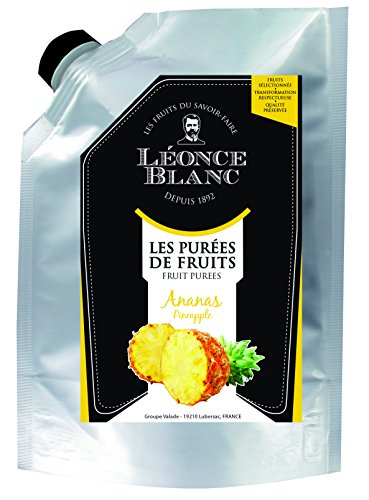 Leonce Blanc Ananas-Frucht-Püree - 1x 1kg - tropisch exotisches Piña-Püree, frei von Farb- und Konservierungsstoffen, zu Smoothies, Chutneys, zur Herstellung von Cocktails, Säften und Schorlen (1er) von Hymor