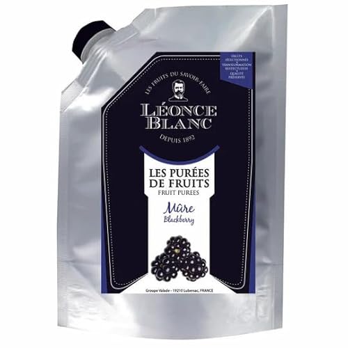 Leonce Blanc Brombeeren-Frucht-Püree - 8x 1kg - süß-säuerliches Brombeer-Püree, frei von Farb- und Konservierungsstoffen, zur Herstellung von Sorbet, Früchtekuchen, Cupcakes (8) von Hymor