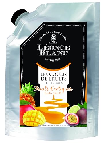Leonce Blanc Exotische-Früchte-Coulis - 1x 1kg - süßes Multivitamin Frucht-Püree, frei von Farb- und Konservierungsstoffen, zur Herstellung von Sorbet, Eis, Torte, Kuchen, als Dessert (1er) von Hymor