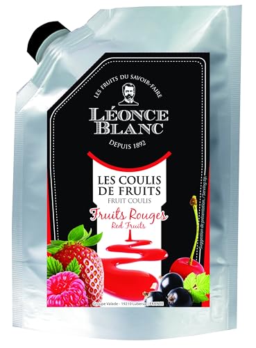 Leonce Blanc Rote-Früchte-Coulis - 1x 1kg - süßes Multivitamin Frucht-Püree, frei von Farb- und Konservierungsstoffen, zur Herstellung von Sorbet, Eis, Torte, Kuchen, als Dessert (1er) von Hymor