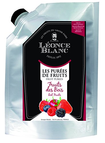 Leonce Blanc Waldfrucht-Frucht-Püree - 1x 1kg - rotes Frucht-Püree aus Himbeeren, Sauerkirschen, Erdbeeren, Blaubeeren und Brombeeren, zur Herstellung von Sorbet, Eis, Kuchen, als Dessert, Porridge von Hymor