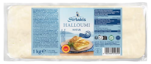 Sirtakis Halloumi-Käse geschnitten - 10x 1kg - Grillkäse aus Zypern | als Halloumi-Burger | als Beilage zu Nudel- und Reisgerichten | für Grill, Ofen und Pfanne | verfeinert mit Minze von Hymor
