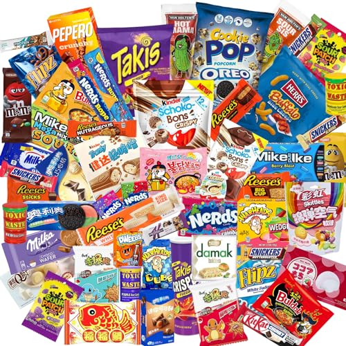 Amerikanische - Asiatische - Koreanische Süßigkeiten & Snacks - Mix Box - Leckereien aus aller Welt (L) von Hype Trade