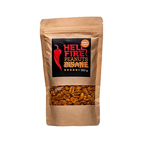 I LOVE SPICY Hellfire Peanuts Insane 300g, Extrem Scharfe,Geröstete Erdnüsse Gewürzt mit Carolina Reaper Chili Pfeffer, Schärfe 5/5 von I LOVE SPICY