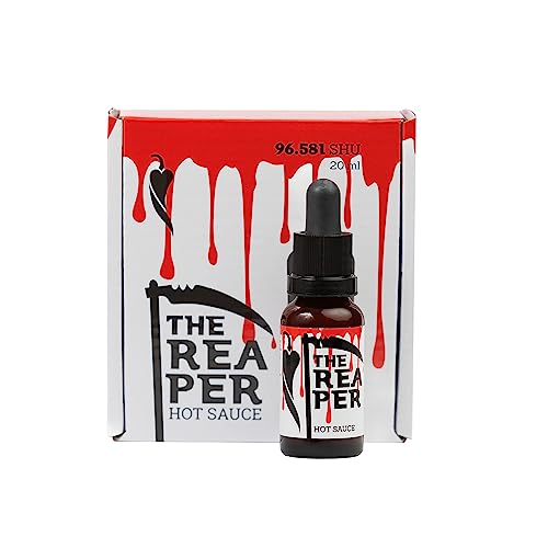 I LOVE SPICY The Reaper Scharfe Chilisauce 20 ml Labor Gemessen: 96.581 SHU, 85%, Carolina Reaper Chili Pfeffer, Schärfe 7/5 Louisiana Stil von I LOVE SPICY