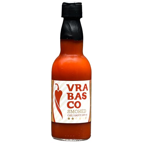 I LOVE SPICY Vrabasco Smoked 100 ml Fermentierte Scharfe Chili Soße mit Geräuchertem Hot Portugal und Red Savina Chilischoten, Schärfe 2/5 von I LOVE SPICY