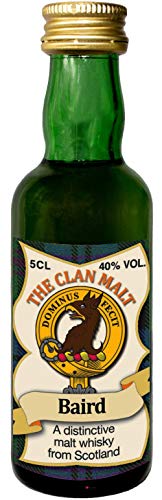 Baird Clan Crest Malt Whisky Miniaturflasche, Hergestellt in Schottland von I LUV LTD