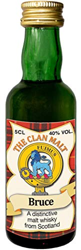 Bruce Clan Crest Malt Whisky Miniaturflasche, Hergestellt in Schottland von I LUV LTD