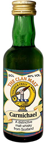 Carmichael Clan Crest Malt Whisky Miniaturflasche, Hergestellt in Schottland von I LUV LTD