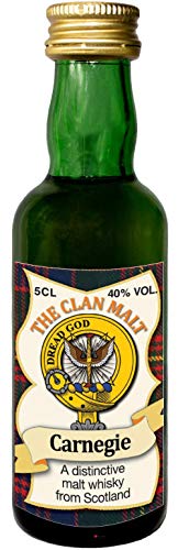 Carnegie Clan Crest Malt Whisky Miniaturflasche, Hergestellt in Schottland von I LUV LTD