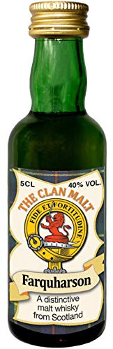 Farquharson Clan Crest Malt Whisky Miniaturflasche, Hergestellt in Schottland von I LUV LTD