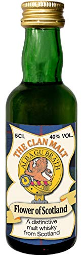 Flower of Scotland Crest Malt Whisky Miniaturflasche, Hergestellt in Schottland von I LUV LTD