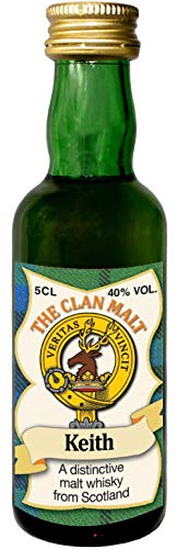 Keith Clan Crest Malt Whisky Miniaturflasche, Hergestellt in Schottland von I LUV LTD