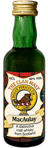 MacAulay Clan Crest Malt Whisky Miniaturflasche, Hergestellt in Schottland von I LUV LTD