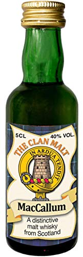 MacCallum Clan Crest Malt Whisky Miniaturflasche, Hergestellt in Schottland von I LUV LTD