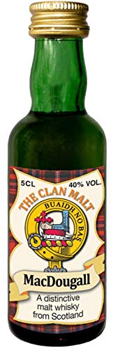 MacDougall Clan Crest Malt Whisky Miniaturflasche, Hergestellt in Schottland von I LUV LTD