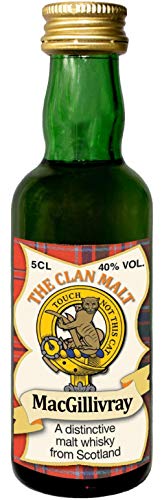 MacGillivray Clan Crest Malt Whisky Miniaturflasche, Hergestellt in Schottland von I LUV LTD