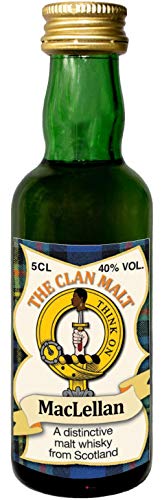 MacLellan Clan Crest Malt Whisky Miniaturflasche, Hergestellt in Schottland von I LUV LTD