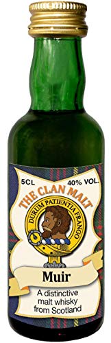 Muir Clan Crest Malt Whisky Miniaturflasche, Hergestellt in Schottland von I LUV LTD