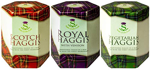 Schottische Haggis Packung mit 3: Traditionelle, Traditionelle mit Wildbret und Vegetarische Haggis Schottisches Essen Geschenke Schottlands Nationalgericht Schottische Haggis Packung mit 3: Traditionelle, Traditionelle mit Wildbret und Vegetarische Haggis Schottisches Essen Geschenke Schottlands Nationalgericht von I LUV LTD