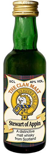 Stewart of Appin Clan Crest Malt Whisky Miniaturflasche, Hergestellt in Schottland von I LUV LTD