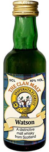 Watson Clan Crest Malt Whisky Miniaturflasche, Hergestellt in Schottland von I LUV LTD