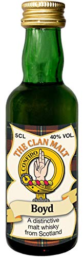 Boyd Clan Crest Malt Whisky Miniaturflasche, Hergestellt in Schottland von I LUV LTD