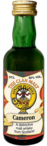 Cameron Clan Crest Malt Whisky Miniaturflasche, Hergestellt in Schottland von I LUV LTD