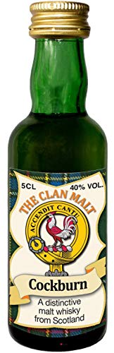 Cockburn Clan Crest Malt Whisky Miniaturflasche, Hergestellt in Schottland von I LUV LTD