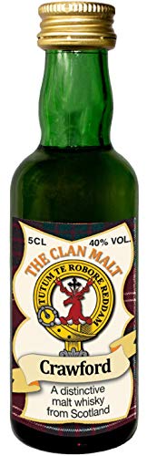 Crawford Clan Crest Malt Whisky Miniaturflasche, Hergestellt in Schottland von I LUV LTD