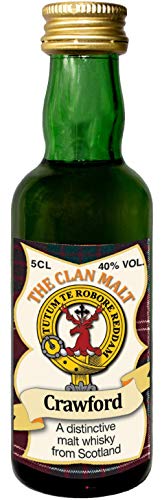 Crawford Clan Crest Malt Whisky Miniaturflasche, Hergestellt in Schottland von I LUV LTD