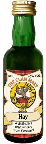 Hay Clan Crest Malt Whisky Miniaturflasche, Hergestellt in Schottland von I LUV LTD