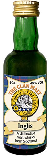 Inglis Clan Crest Malt Whisky Miniaturflasche, Hergestellt in Schottland von I LUV LTD