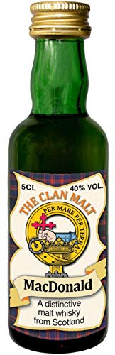MacDonald Clan Crest Malt Whisky Miniaturflasche, Hergestellt in Schottland von I LUV LTD